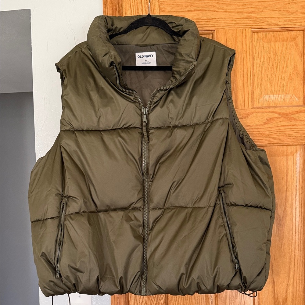 Old Navy Olive Puffer Vest